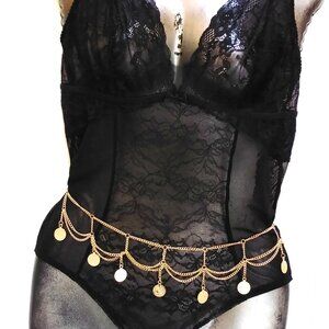 Body Waist Chain Vintage Gold Coin Belly Dance Chain Jewelry